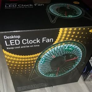 LED clock fan